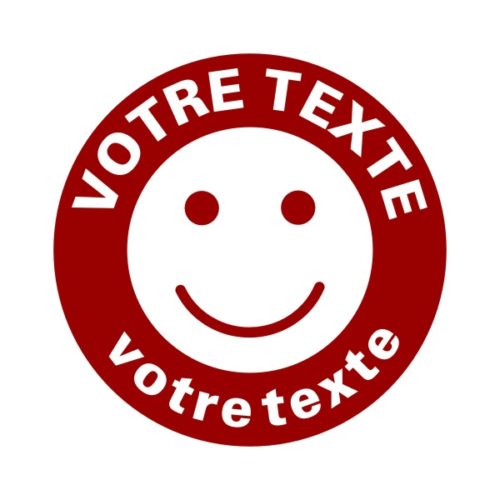 Sticker signalétique personnalisé avec mon texte