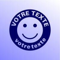 Sticker sécurité personnalisé, signalétique smiley avec mes textes