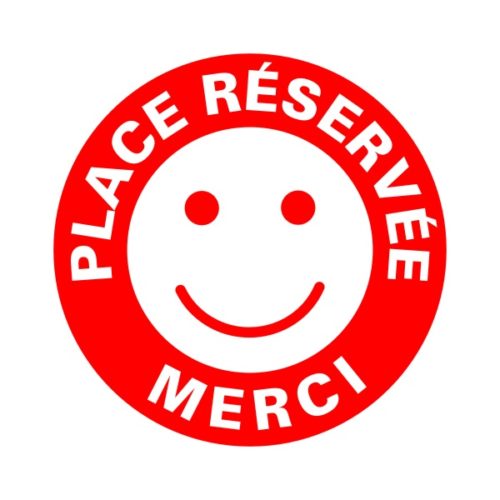 Sticker place de stationnement réservée pour parking garage