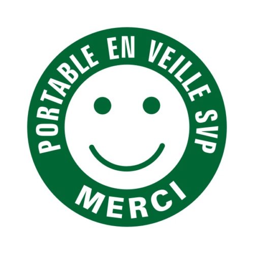 Sticker portable en veille ici SVP