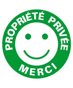 Sticker ou panneau propriété privée