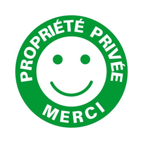 Sticker ou panneau propriété privée