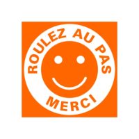 Stiker roulez au pas Sticker roulez au pas pour signalisation
