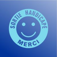 Sticker sorties handicapés smiley Sticker stationnement sorties handicapés