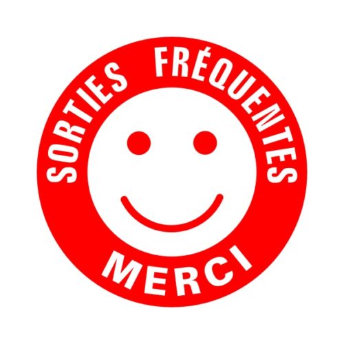 Sticker porte de garage stationnement sorties fréquentes