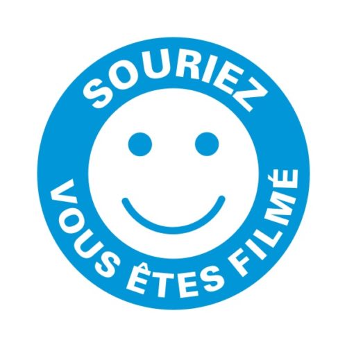 Sticker surveillance vidéo