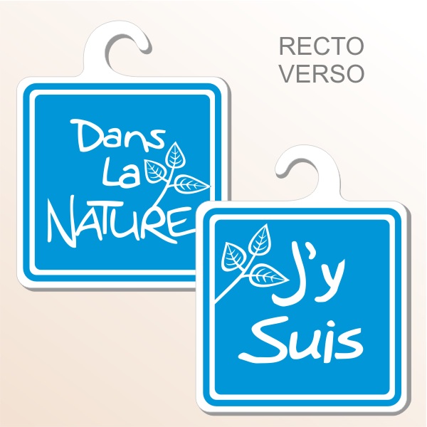 Plaque de porte réversible dans la nature pour les toilettes Panneau réversible pour les toilettes