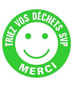 Panneau tri sélectif merci de trier vos déchets
