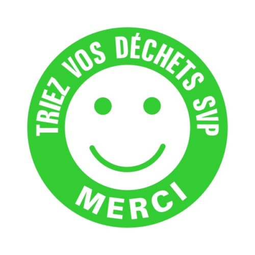 Panneau tri sélectif merci de trier vos déchets