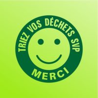 Panneau recyclage triez vos déchets Sticker recyclage triez vos déchets