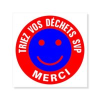 Sticker triez vos déchets Panneau recyclage tri sélectif triez vos déchets
