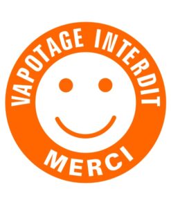 Panneau ne vapotez pas ici smiley