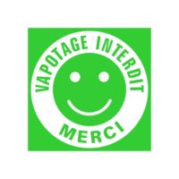 Sticker signalisation vapotage interdit Panneau interdiction de vapoter pour les espaces non fumeur