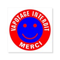 Sticker vapotage interdit Panneau ne vapotez pas ici
