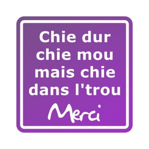 Sticker à coller pour les chiottes