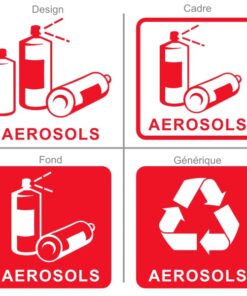 Panneau recyclage pour le tri sélectif des bombes aérosols