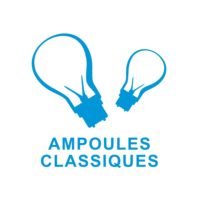 Sticker recyclage des ampoules classiques Panneau signalétique pour le recyclage des ampoules traditionnelles