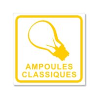 Panneau recyclage des ampoules traditionnelles Sticker pour le recyclage des ampoules classiques