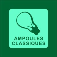 Sticker tri sélectif des ampoules classiques Sticker pour le tri sélectif des ampoules traditionnelles