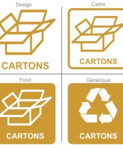 sticker recyclage du carton