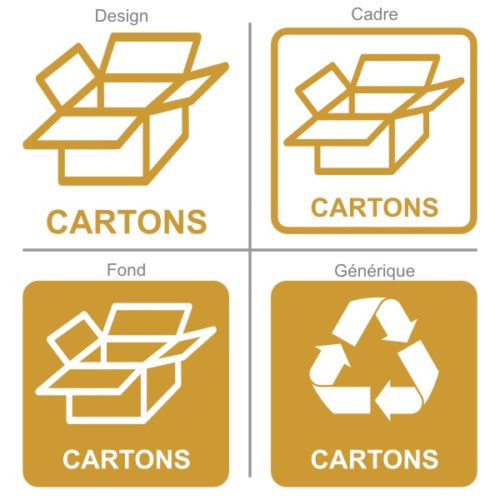 sticker recyclage du carton