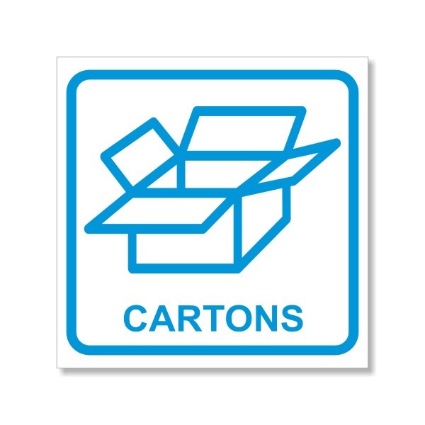 Sticker développement durable recyclage du carton