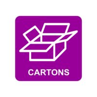 Sticker à coller pour le recyclage des cartons Sticker pictogramme pour le recyclage du carton