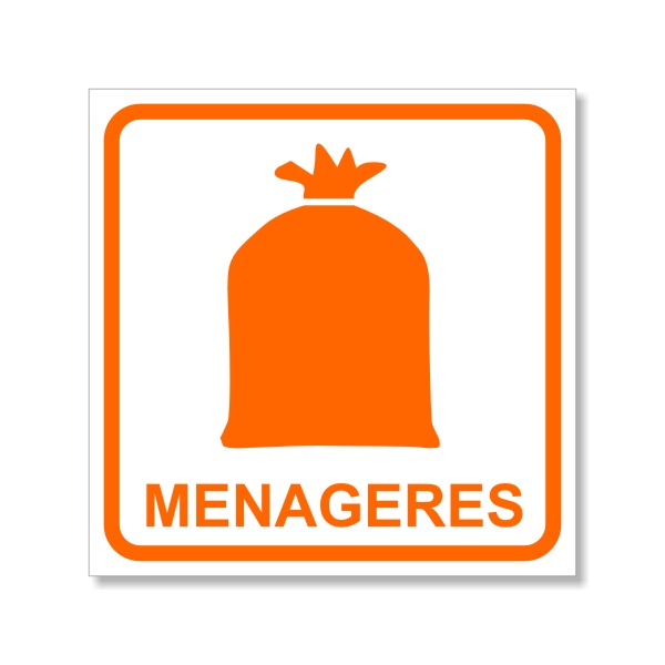 Sticker récupération et recyclage des ordures ménagères