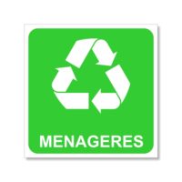 Panneau signalétique tri séléctif des ordures ménagères