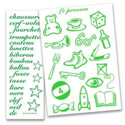 16 stickers décoration pour enfants