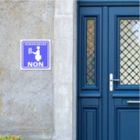 Sticker anti démarchage Panneau anti démarcheur