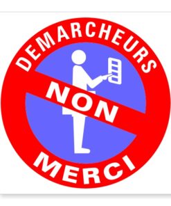 Sticker non merci au démarcheurs classique