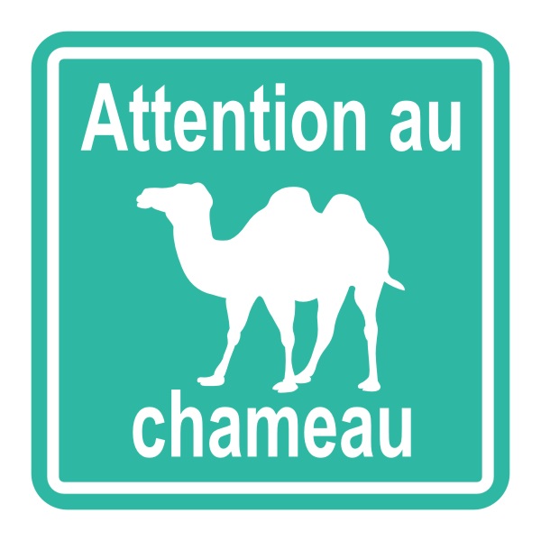 Sticker Mural Vinyle 10x15cm - Chameau Humoristique - Décoration Rigolote