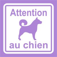 Panneau adhésif attention au chien