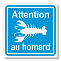 Sticker adhésif attention au homard
