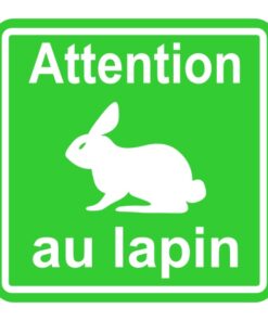 Signalisation attention au lapin