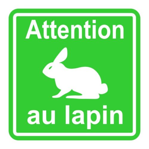 Signalisation attention au lapin
