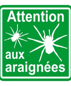 Sticker à coller attention aux araignées