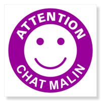 Sticker chat porte - Stickers Malin