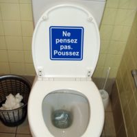 Sticker humour pour les toilettes Panneau ou sticker adhésif pour toilettes humour intello