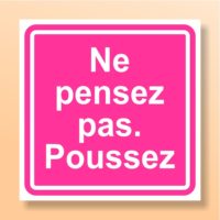 Panneau dicton pour les chiottes Panneau ou sticker adhésif pour WC genre humour intello