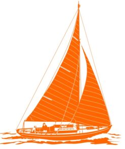 Sticker de voiliers de croisière et de pêche pour la décoration murale