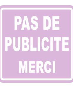 Panneau ou sticker pas de publicité