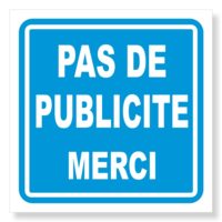 Panneau pas de publicité pour poser sur la boite aux lettres