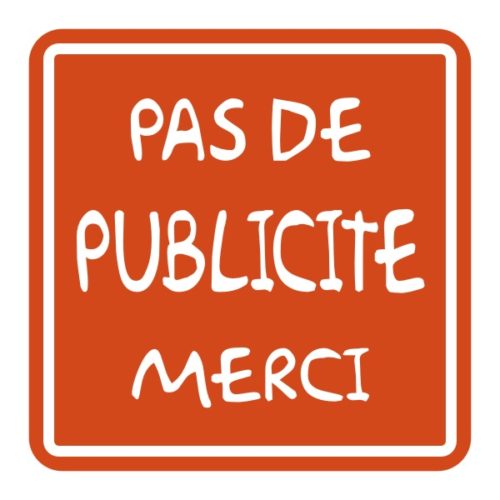 panneau ou sticker anti publicité pour la boite aux lettres familiale