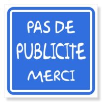 Sticker ou panneau pas de publicité