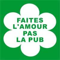 Sticker anti publicité faites l'amour pas la pub panneau faites l'amour pas la pub