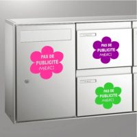 sticker fleur anti publicité