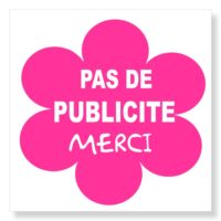 sticker fleur anti pub dans la boite aux lettres