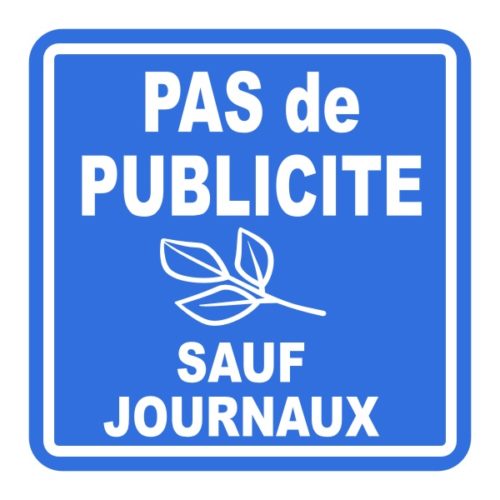 Sticker carré pour la boite aux lettres pas de publicité